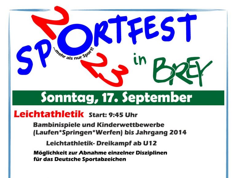 Sportfest am Sonntag, 17. September